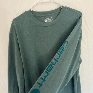 Carhartt teal green long sleeve shirt